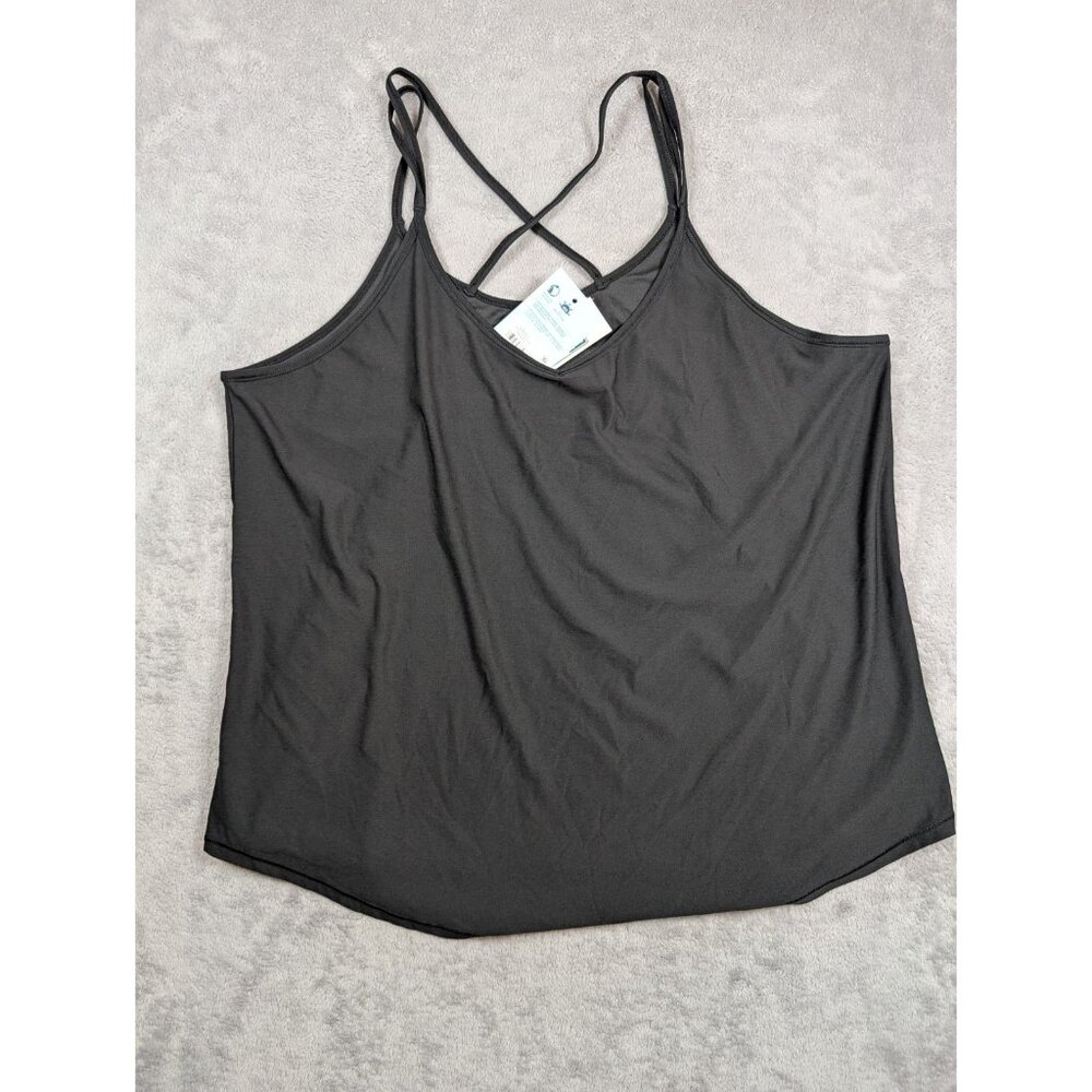 DSG Womens Strappy Tank Top Size XL Black Activewear Cami Yoga Performance